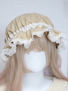 This price is for a bonnet only. Cream Colored One Size Bonnet Cap, Cream Bonnet Cap One Size, Cream One-size Bonnet Cap, One Size Beige Bonnet, Beige Bonnet Cap, One Size Fits Most, One Size Fits Most Beige Bonnet, Beige One Size Fits Most Bonnet, Casual Fitted Bonnet For Spring, Fitted Casual Spring Bonnet