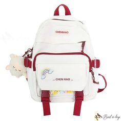 Bird in Bag - New backpack students beginners backpack girls bag fashion simple shoulder bag Street Trends, Girl Backpacks, Sewing Thread, Girls Bags, Bird In Bag, Bag Fashion, White Bag, Oxford, Thread