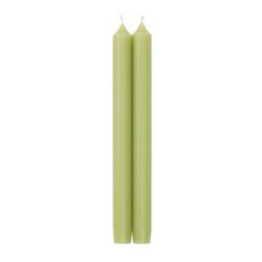 Caspari Straight Taper 10 Candles in Moss Green - 2 Candles Per Package CA29.2 Candle Crown, Colorful Table Setting, Green Cherries, Summer Table, Gift Wrap Tags, Summer Tables, Pretty Tables, Ceiling Fan In Kitchen, Colorful Table