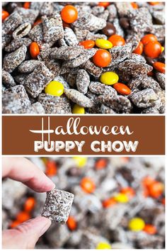 halloween puppy chow recipe with candy and candies