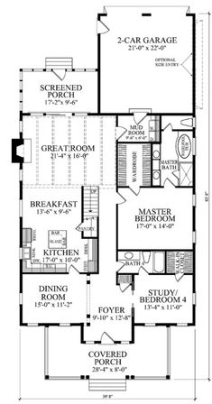 the first floor plan for a two story house