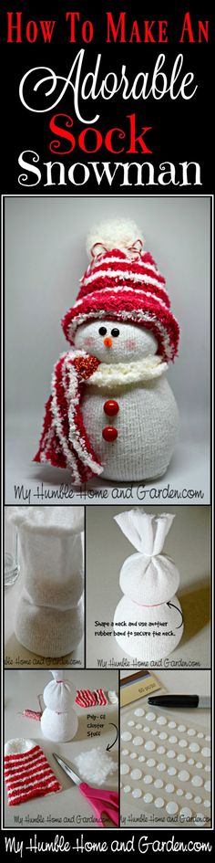 how to make an adorable sock snowman