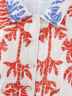 Filler：Space cottonFabric name：dacronMain fabric composition：Polyester (polyester fiber) White Cotton Outerwear With Floral Print, Red Summer Outerwear With Pockets, Printed Cotton Outerwear For Work, White Printed Summer Outerwear, Printed Cotton Workwear Outerwear, Red Cotton Outerwear For Spring, Red Summer Workwear Outerwear, Red Cotton Outerwear For Work, Red Summer Outerwear For Work