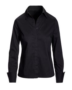 Our bestselling Sophia silhouette nows comes to you in a comfortable poplin fabrication featuring a hint of stretch and enhances the look of any outfit. This versatile button-up shirt pairs flawlessly with everything from topping denim jeans to a layering essential under blazers. Versatile Shirt For Business Casual, Black Cotton Blouse For Business Casual, Classic Black Cotton Blouse, Denim Jean Dress, Best Blazer, Buy Sweaters, Embellished Jacket, Basic Sweaters, Shoes For Leggings