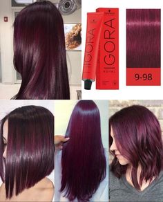 Womens Hair Medium Length, Ion 4vv Plum Hair Color, Magenta Brown Hair, 4rv Hair Color, Cherry Wine Hair Color Burgundy, Igora Hair Color