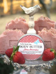 A ONE WEEK SALE of 20% OFF our latest creation  Strawberry Seed Soap, and all strawberry inspired products! Use discount code - STRAWBERRYGOODNESS  http://www.numenaturalsoap.com/shop/ You will fall in love with this fresh picked strawberries scent, accented with a powerful punch of strawberry seeds for high preformance exfoliation! Hurry this offer ends March 19th! Strawberry Scents, Strawberry Shower Gel, Strawberry Scented Products, Strawberry Shampoo, Strawberry Bar Soap