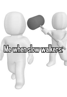 two people with ping pong paddles in their hands and the words me when slow walkers