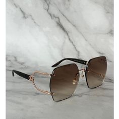 Brand New Gucci Gg1562s Rimless Oversized Sunglasses. 100% Uva/Uvb Protected. Rose Gold Frame With Brown Gradient Lens. Size 62-17-140. Comes With Gucci Jewel Toned Case, Cloth, Satin Pouch, And Authenticity Card. 100% Authentic. Made In Japan. Retail Price $650. Luxury Rimless Shield Sunglasses With Gradient Lenses, Gucci Luxury Shield Sunglasses With Tinted Lenses, Gucci Luxury Shield Sunglasses With Gradient Lenses, Designer Rimless Summer Sunglasses, Designer Rimless Sunglasses For Summer, Elegant Rimless Shield Sunglasses With Gradient Lenses, Chic Brown Rimless Sunglasses, Gucci Luxury Shield Sunglasses For Summer, Luxury Gucci Shield Sunglasses For Summer