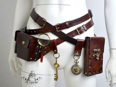 Steampunk Mode, Steampunk Belt, Steampunk Outfits, Steampunk Bag, Anting Manik, Style Steampunk, Small Watch