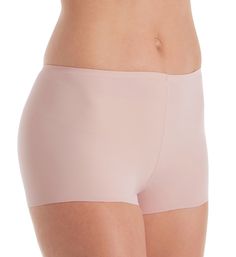 The pared-down design of this panty makes it perfect under most bottoms and dresses. With a seamless waistband, silicone grippers at the legs, and non-snag knit, it will always look smooth. Made from nylon and elastane. Slick microfiber body helps prevent clinging to clothing. Seamless waistband has a bonded, elastic-free edge for a comfortable fit. Square-cut leg openings have parallel rows of inner silicone grippers to keep the leg from creeping up. Center back seam contours to your shape. Ful Pink Stretch Seamless Shorts, Pink Seamless Stretch Shorts, Soft Touch Pink Shapewear Bottoms, Pink Soft Touch Shapewear Bottoms, Fitted Pink Short Boxer Briefs, Fitted Pink Boxer Briefs, Pink Stretch Brief Shorts, Pink Elastic Short Length Bottoms, Pink Full Coverage Shapewear Bottoms