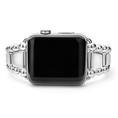 Created exclusively for your Apple Watch®, this watch bracelet is crafted from sterling silver signature links. Watch face sold separately. Silver Timeless Bracelet Strap Watch Bands, Timeless Silver Watch Band With Bracelet Strap, Timeless Silver Bracelet Strap Watch Band, Timeless Silver Watch Accessories With Stainless Steel Clasp, Timeless Stainless Steel Bracelet Strap Watch Accessories, Timeless Stainless Steel Watch Bracelet Strap, Modern White Gold Watch Accessories With Stainless Steel Clasp, Timeless Stainless Steel Bracelet Strap Apple Watch Band, Timeless Silver Adjustable Apple Watch Band