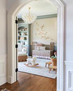 the baby's room is clean and ready to be used as an infant crib