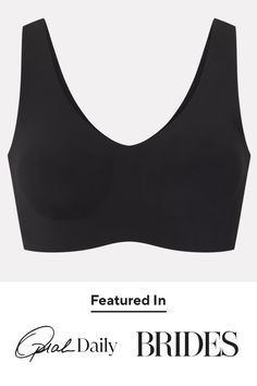 We took our perfect fitting, super supportive V-neck bra and gave it the softest most magical fabric ever. A bonded cradle replaces underwire for maximum comfort and support. The bra's hardware-free design lies underneath tight clothing for a truly invisible finish. SoftForm Bra for Women in Vamp (Black)Size: 1X Bra For Women, Shapewear Tops, Cami Bodysuit, Tights Outfit, Apparel Accessories, Free Design, Tights, Top Outfits, V Neck