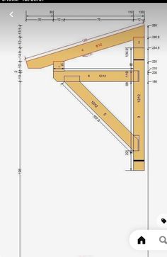 an image of a wooden frame with measurements