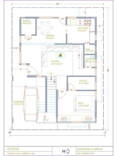 the floor plan for a house with measurements