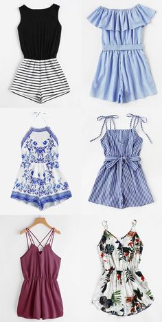 shein Rompers Romper Outfit Ideas, Shein Romper, Mode Rockabilly, Romper Outfit, Short Hairstyle, Cute Rompers, Outfit Women, Outfit Goals, And Dresses