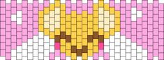 an image of a cross stitch pattern with pink and yellow squares