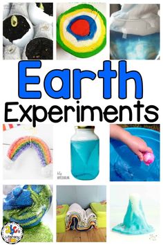 earth experiments for kids with text overlay