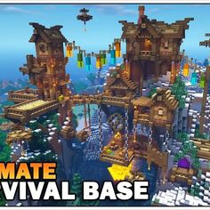 the ultimate minecraft survival base is in this image, and it looks like an amazing place