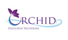 the orchid logo is shown in purple and blue