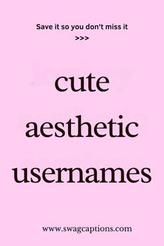 Looking for Cute Aesthetic Usernames that perfectly match your vibe? Whether you're creating a new social media account or just want a fresh update, check out this list of soft, creative, and unique username ideas! From dreamy and pastel-inspired names to minimalistic, trendy options, you'll find the perfect one to showcase your aesthetic style. Tap for inspiration and get ready to stand out with a username that’s as cute as it is memorable! Cute Aesthetic Usernames, Aesthetic Username Ideas, Aesthetic Usernames, Ideas For Instagram, Best Aesthetic, Username Ideas, Cosmetic Clinic, Perfect Aesthetic, Spa Inspiration