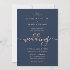 a wedding card with the word,'wedding'written in pink ink on it