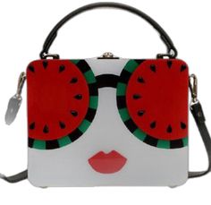 Cute Red Rectangular Satchel, Trendy Rectangular Box Bag For Summer, Trendy Summer Fashion Bags, Trendy Square Box Bag For Summer, Summer Daily Use Pouch Box Bag, Summer Party Bag With Detachable Strap, Summer Pouch Box Bag For Daily Use, Summer Party Bags With Detachable Strap, Summer Square Bag With Detachable Handle