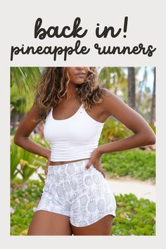 Constantly sold out, but BACK IN STOCK! Pineapple Runners in White 😍🍍 | New Arrivals! | Pineapple Collection | Shop aloha inspired tanks, tees, activewear, and accessories at Love Fitness Apparel - designed with aloha in Hawaii. Love Fitness Apparel, Love Fitness, Fitness Apparel, Back In Stock, Hug You, Apparel Design, Slow Fashion, Working Out, Workout Clothes