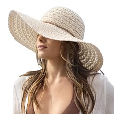 PRICES MAY VARY. The beautifully crafted, stylish beach hats for women fully shows your feminine charm, wearing the womens sun hat exudes elegance and sophistication. Floppy beach hats for women are shaped with fine crocheted floral lace over a mesh lining for superior breathability, the bowknot around the beach hat crown make the summer hats for women look chic, and get you lots of compliment. Womens sun hat also be adjusted for different head sizes by the velcro inside. There are 3 sizes of su Big Sun Hat, Womens Sun Hat, Beach Hats For Women, Womens Beach Hat, Floppy Beach Hat, Floppy Hats, Beach Hats, Floppy Sun Hats, Summer Hats For Women