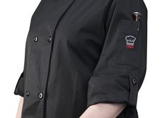 EcoQuality Unisex Chef's Jackets are made of a 65% Poly and 35% Cotton Blend for comfortable everyday use. WASHING: Our Chef's Jackets can be machine washed or hand washed to your liking. Easy to clean and beautiful white and black color. Button Closure with side pockets! DURABLE: Great for everyday kitchen use, our chefs jackets come with a stain resistant technology which helps wash away spatters, sauces and other ingredients used around the kitchen USES: Great for any Kitchen Environment, Bak Long Sleeve Outerwear With Functional Buttons For Work, Uniform Style Black Long Sleeve Blazer, Black Long Sleeve Uniform Outerwear, Black Long Sleeve Uniform Blazer, Professional Long Sleeve Outerwear With Double Button Closure, Professional Long Sleeve Black Outerwear, Black Uniform Outerwear For Work, Professional Black Long-sleeve Outerwear, Professional Black Long Sleeve Outerwear