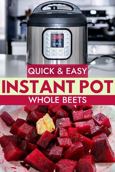 the instant pot is full of beets and potatoes