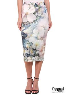 This ladylike pencil skirt has an enchanting flare that makes it perfect for spicing up an office look or adding feminine appeal on a night out. It boasts an enchanting kaleidoscope of vivid floral prints and geometric designs feature throughout. Flared Midi Skirt, Navy Blue Pencil Skirt, Navy Pencil Skirt, White Flares, Pencil Skirt White, Printed Pencil Skirt, Floral Midi Skirt, Lovely Clothes, Casual Work Outfits