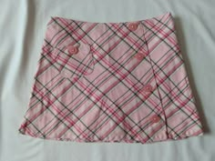 Listing is for Gymboree "Classroom Kitty" collection, girls pink and gray plaid skort in size 5 in excellent used condition. Adjustable waist, side zipper.  No international shipping, No returns.  Please ask questions before bidding. Feedback will be left upon receiving one. Comes from smoke/pet free home. Cute Pink Skirt, Thrifted Items, Black And Pink Plaid Skirt, Pink Harajuku Style Skort, Pink Plade Skirt, Pink Plaid Mini Skirt, Harajuku Pink Mini Skort, Plaid Skort, Future Clothes