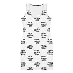 Looking for a unique and stylish way to show off your personality? Check out our custom dress! We can print any design, logo, or text you want on it, so you can show off your unique style. Whether you're looking for something formal or casual, we've got you covered. So why not give us a try today and see how awesome you look in your very own custom dress? * 82% polyester, 18% spandex * Fabric weight: 6.78 oz/yd² (230 g/m weight may vary by 5% * Made with smooth, comfortable microfiber yarn * Mat Fitted White Sublimation Design Top With All Over Print, White Sleeveless Dress With Graphic Print, Fitted White Sublimation Design With All Over Print, White Fitted Sublimation Design With All Over Print, Logo Photo, Image Text, Night Gowns, Custom Dress, Text Image