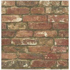 an old brick wall is shown in this image