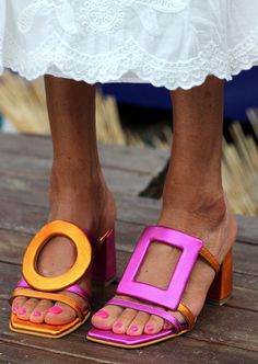 A pair of slides fit for a queen, the Cleopatra sandals are made with black suede leather and gold details. The sandals are adorned by hand with a statement motif, gold plated charms and pearls. Pink Shoes Outfit, Vibrant Fashion, Sandals Outfit, Statement Accessories, Fabulous Shoes