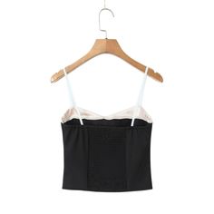 A stylish addition for every fashion-sassy woman. Camisole Top Color Contrast Fabric: Polyester, Spandex Color: Black, White Size: S to L Gender: Female Age: Adult Brand Name: NoEnName_Null Product ID: CJCS197270901 Note: All sizes are 1 to 2 sizes smaller than European and American people. Choose the larger size if your size is between two sizes. Please allow 2-3cm differences due to manual measurement. Please check the size chart carefully before you buy the item. *CM to INCH converter Disclai White Camisole Top, Summer Corset, Sassy Women, White Bodycon, Crop Top Casual, Corset Crop Top, Spaghetti Strap Tank Top, American People, Color Contrast