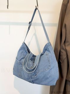 BagForLove - Streamlined Denim Tote Bag Product Description Color Baby Blue Bag Size Large Material Polyester Composition 100% Polyester Size Chart INCH CM Bag Length Bag Width Bag Height Handle Height 15.7 inch 3.9 inch 11.8 inch 7.1 inch Bag Length Bag Width Bag Height Handle Height 40 cm 10 cm 30 cm 18 cm Details Pictures Similar Products h2 { text-align: center; } /* æ¢è¡ */ li{ white-space: normal; word-break: break-all; word-wrap: break-word; } .red-box { width: 100%; display: flex; flex Rectangular Denim Blue Shoulder Bag With Pockets, Denim Bags With Pockets For Daily Use, Rectangular Denim Hobo Bag For Daily Use, Rectangular Denim Bags With Pockets, Denim Shoulder Tote Bag With Pockets, Denim Tote Shoulder Bag With Pockets, School Shoulder Bag In Denim Blue With Pockets, Blue Casual Hobo Bag With Double Handle, Casual Blue Hobo Bag With Double Handle