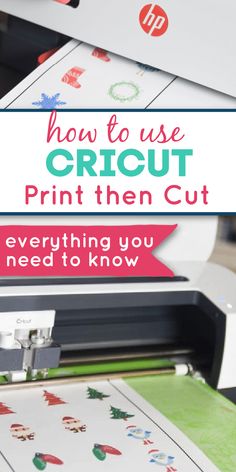 a cricut machine with the text how to use cricut print then cut everything you need to know