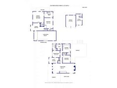 two blueprints showing the floor plan for a house with an attached garage and living room