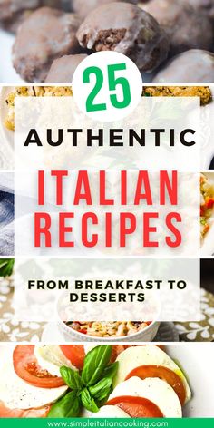 Enjoy these easy Italian recipes from appetizers to desserts. These are authentic Italian recipes and ones we make in our own Italian home. If you're looking for Italian recipe ideas for a party, a crowd, or for any setting, check out this collection and get inspired! Italian Chicken Soup, Italian Desserts Easy, Christmas Pasta, Italian Rice, Hotel Hacks, Italian Night