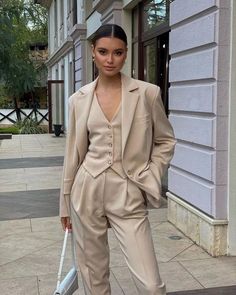 Mode Mantel, Beige Suits, Prom Outfits, Mode Inspo, Formal Outfit, Mode Vintage, Suit Fashion, Looks Style