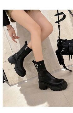 CHIKO Tameisha Round Toe Block Heels Ankle Boots Block Heel Ankle Boots, Heeled Ankle Boots, Block Heels, Rubber Sole, Heel Height, Leather Upper, Ankle Boots, Heels, Boots