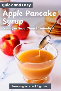 Sweeten up your morning with this homemade apple pancake syrup—a healthy and easy fruit syrup perfect for pancakes, waffles, and more. Made with real apples and simple ingredients, this breakfast syrup brings a deliciously fresh flavor to your table. Save this recipe for a delightful, naturally sweet topping everyone will enjoy! Apple Syrup For Pancakes, Apple Syrup Recipe, Sauce For Pancakes, Healthy Syrup, Homemade Pancake Syrup, Pancakes Syrup, Cornbread Pancakes, Pancake Syrup Recipe, Homemade Syrups