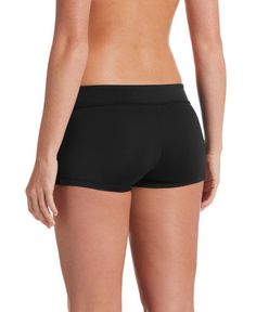 Women's shorts with wide waistbands for comfort and support. 2-inch inseam / 9-inch outseam. Internal colored lining. Hand wash cold / lay flat to dry.Fabric: 83% polyester / 17% spandex. Color: Black 001. Style # NESS8262 Popular Swimwear, Nike Swim, Range Of Motion, Wide Waistband, Shorts Black, Black Media, Board Shorts, Black Nikes, Women's Shorts