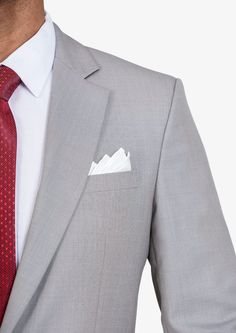 Delivered in as little as two weeks. Covered by our Free Remake Guarantee. Don’t forget Shirts, Pants, Ties & Squares. Classic Gray Suit With Single Button, Classic Gray Single Button Suit, Gray Blazer With Suit Collar For Formal Occasions, Gray Formal Blazer With Suit Collar, Classic Gray Blazer With Hidden Button Closure, Classic Gray Blazer With Hidden Buttons, Formal Gray Blazer With Pressed Crease, Tailored Gray Suit With Hidden Button Closure, Gray Tailored Suits With Hidden Button Closure