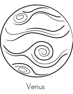 the planet venus coloring page for kids