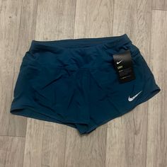 Teal Blue Color. New W Tags. Small Great Christmas Gift! Nike Blue Shorts For Beach, Nike Stretch Blue Bottoms, Nike Blue Stretch Bottoms, Nike Blue Workout Shorts, Nike Blue Workout Bottoms, Nike Workout Bottoms In Blue, Blue Nike Pros, Compression Running Shorts, Nike Aeroswift