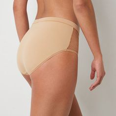 This Ambrielle brief panty is designed for a mid-rise with a high-leg cut from super-soft, breathable stretch-knit with a comfortable, wide waistband, side lace inserts, and full back coverage to feel secure in your most essential layer. Fiber Content: 79% Nylon, 21% SpandexFabric Description: MicrofiberCare: Machine WashCountry of Origin: Imported Stretch Mesh Seamless Bottoms, Seamless Stretch Mesh Bottoms, Stretch Soft Touch Bottoms For Relaxation, Fitted Bottoms With Soft Touch For Relaxation, Fitted Mesh Brief Bottoms, Seamless Compression Bottoms With Full Coverage, Supportive Soft Touch Sports Bottoms, Seamless Bottoms For Relaxation, Sports Bottoms With Full Coverage And Soft Touch