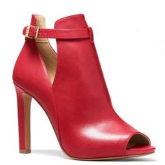 Brand New. Price Is Firm Please Formal Boots With Red Sole For Spring, Elegant Spring Boots With Red Sole, Formal Spring Boots With Red Sole, Spring Formal Boots With Red Sole, New Price, Michael Kors Shoes, Bootie, Open Toe, Bootie Boots